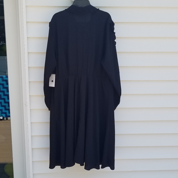 ELOQUII RUFFLE SLEEVE DRESS - Picture 9 of 12